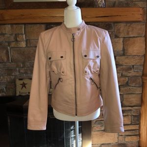 Black Rivet Genuine Leather Moto Jacket